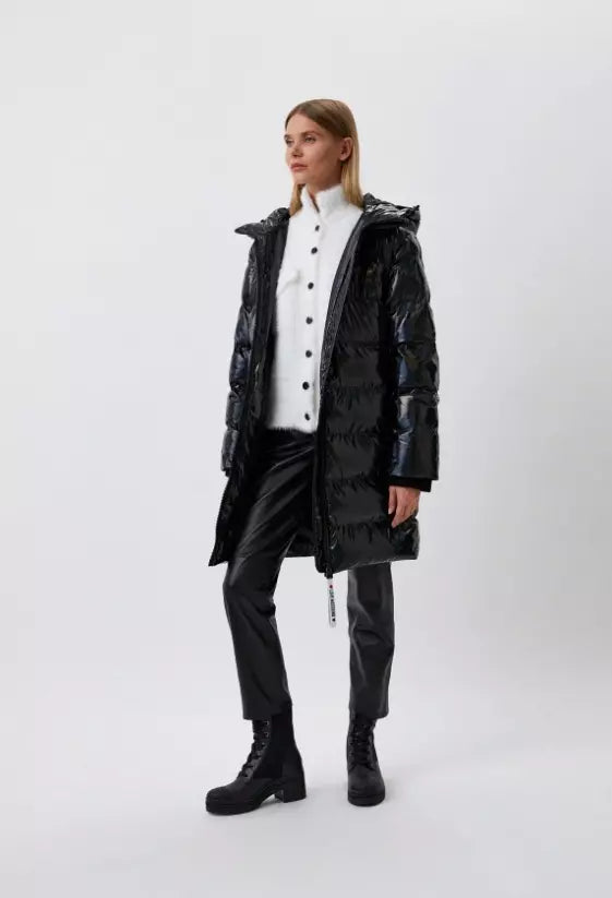 Black Polyester Jackets & Coat