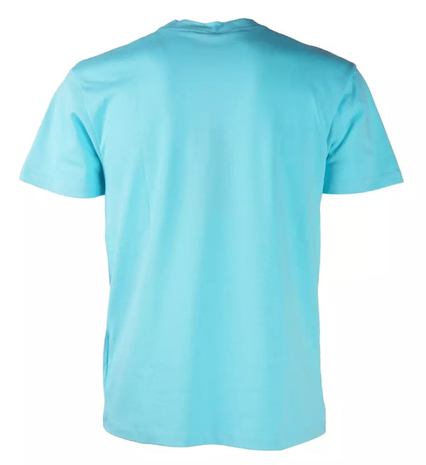 Light Blue Cotton T-Shirt & Top