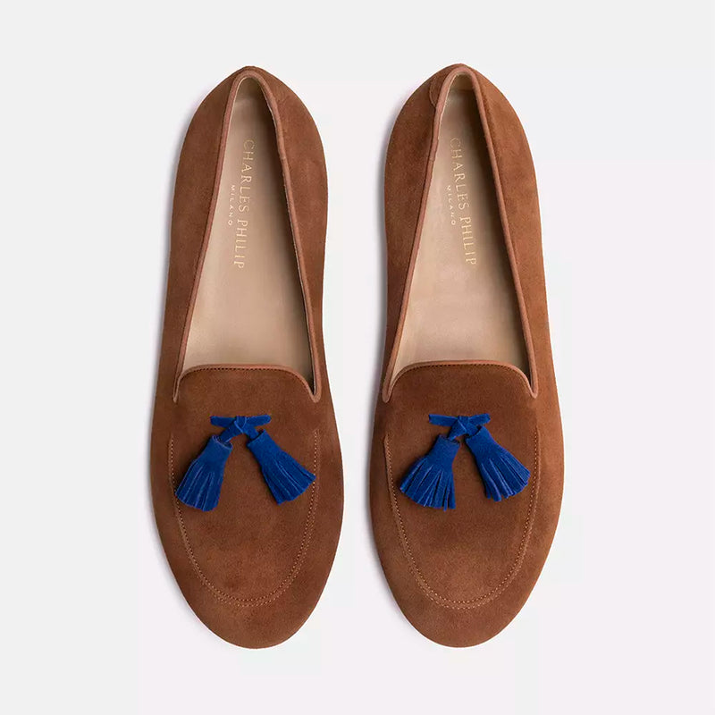 Brown Leather Flat Shoe