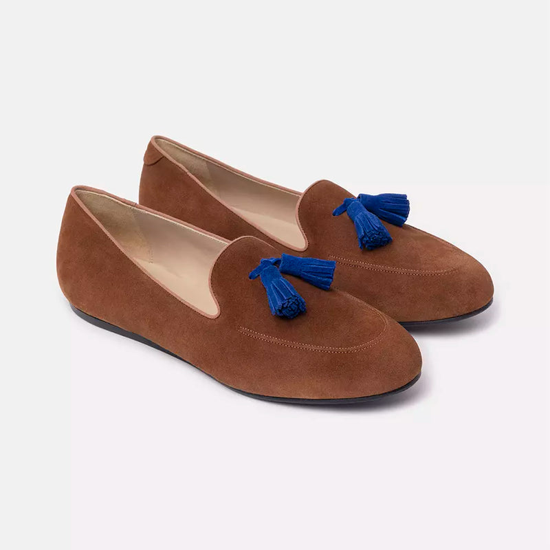 Brown Leather Flat Shoe