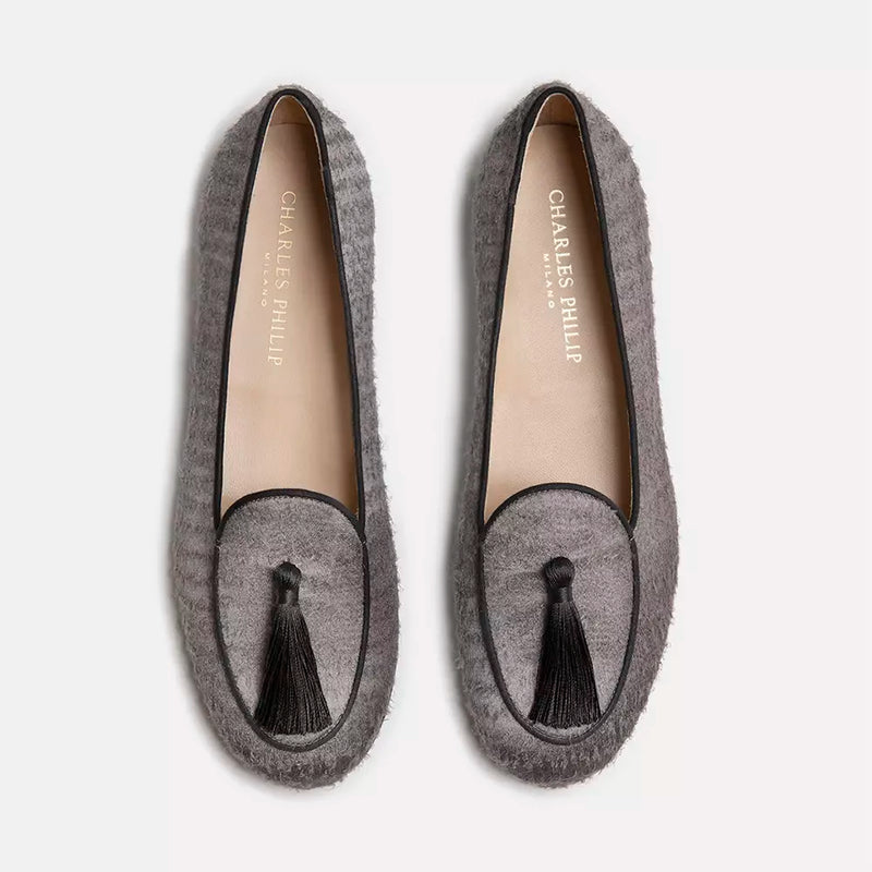 Gray Flat Shoe