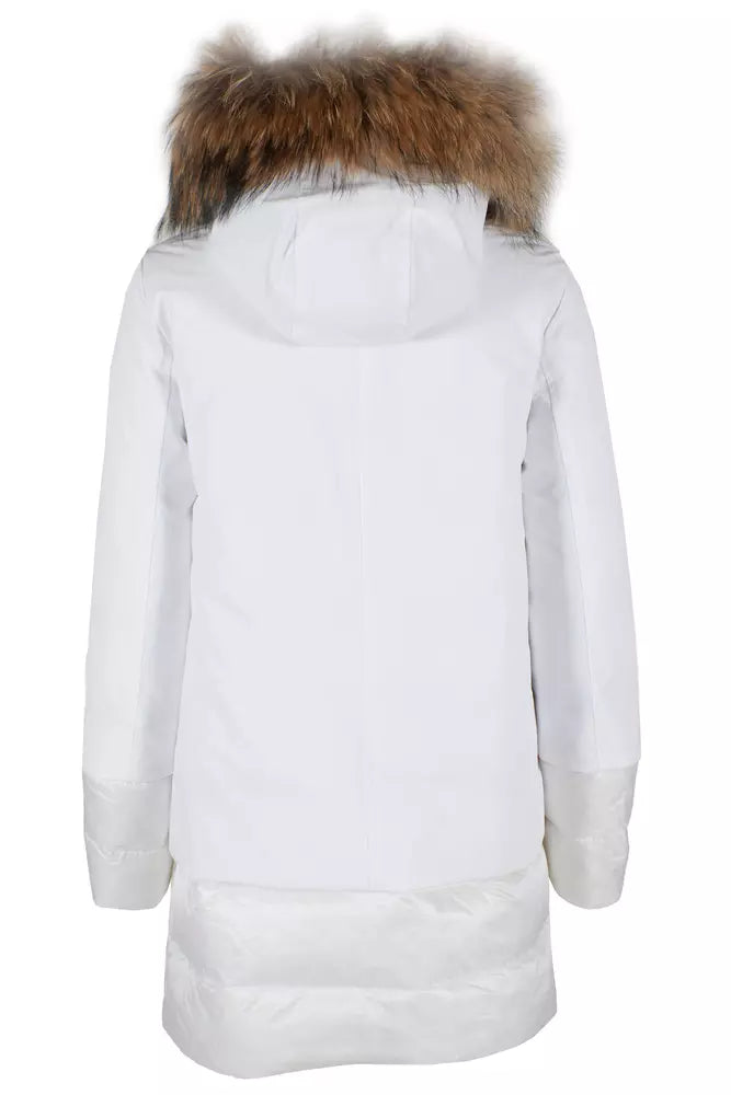 White Nylon Jackets & Coat