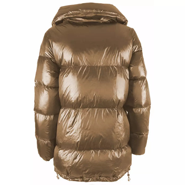 Brown Polyamide Jackets & Coat