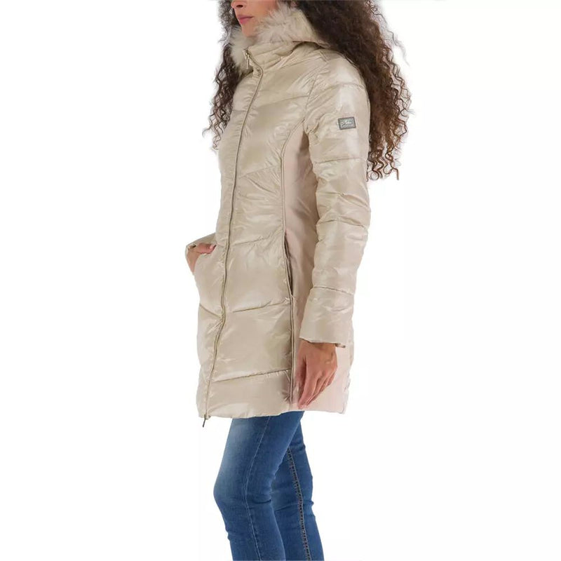 Beige Polyamide Jacket & Coat