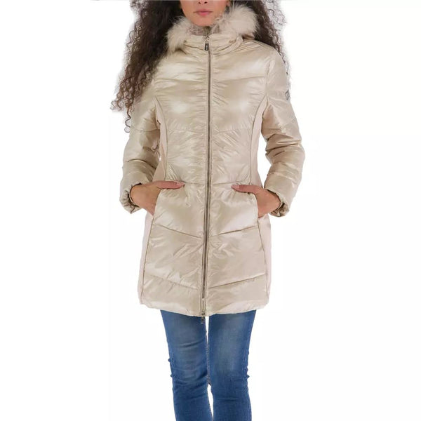 Beige Polyamide Jacket & Coat