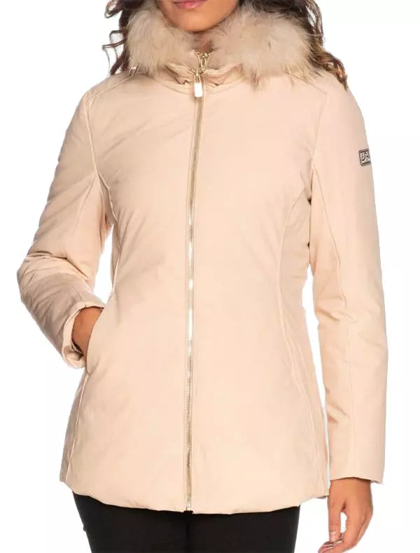 Beige Polyamide Jackets & Coat