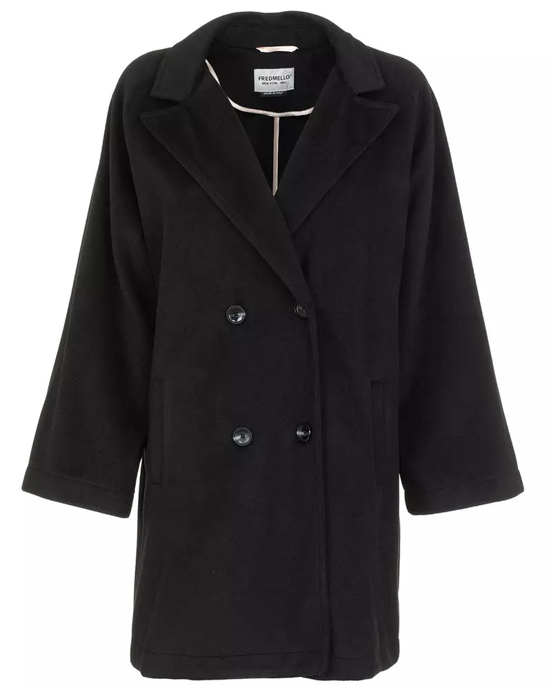 Black Polyester Jackets & Coat