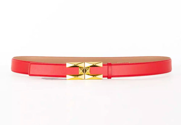 Red Artificial Leather Belt