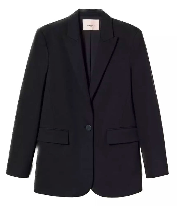 Black Viscose Jackets & Coat