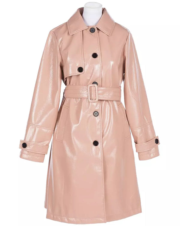 Pink Polyester Jackets & Coat