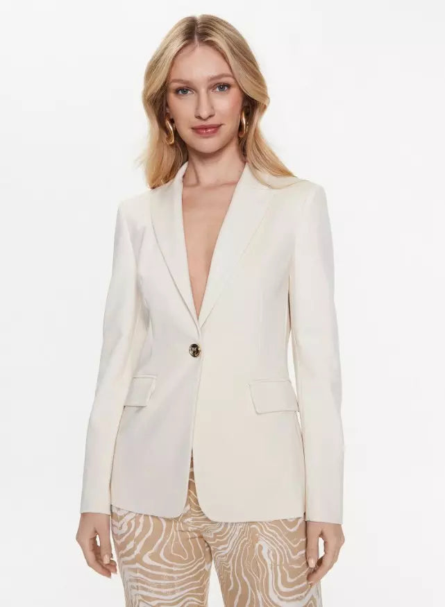 White Viscose Jackets & Coat