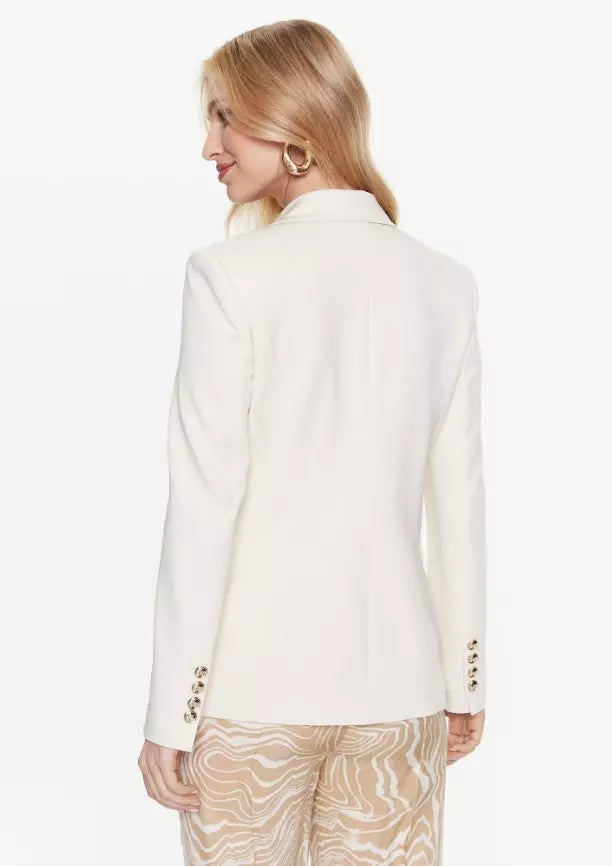 White Viscose Jackets & Coat