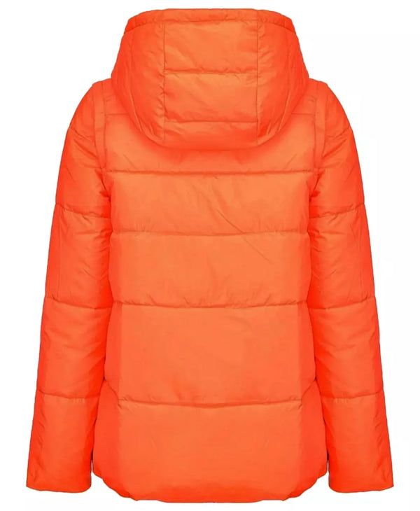 Orange Polyester Jackets & Coat