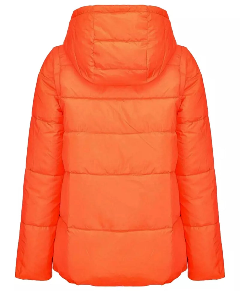 Orange Polyester Jackets & Coat