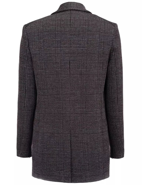 Gray Viscose Suits & Blazer