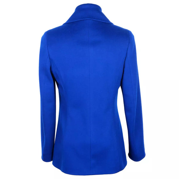 Blue Wool Vergine Jackets & Coat