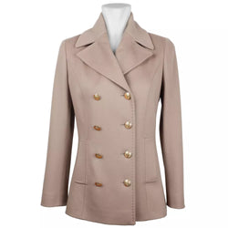 Beige Wool Vergine Jackets & Coat