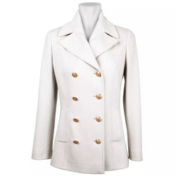 White Wool Vergine Jackets & Coat