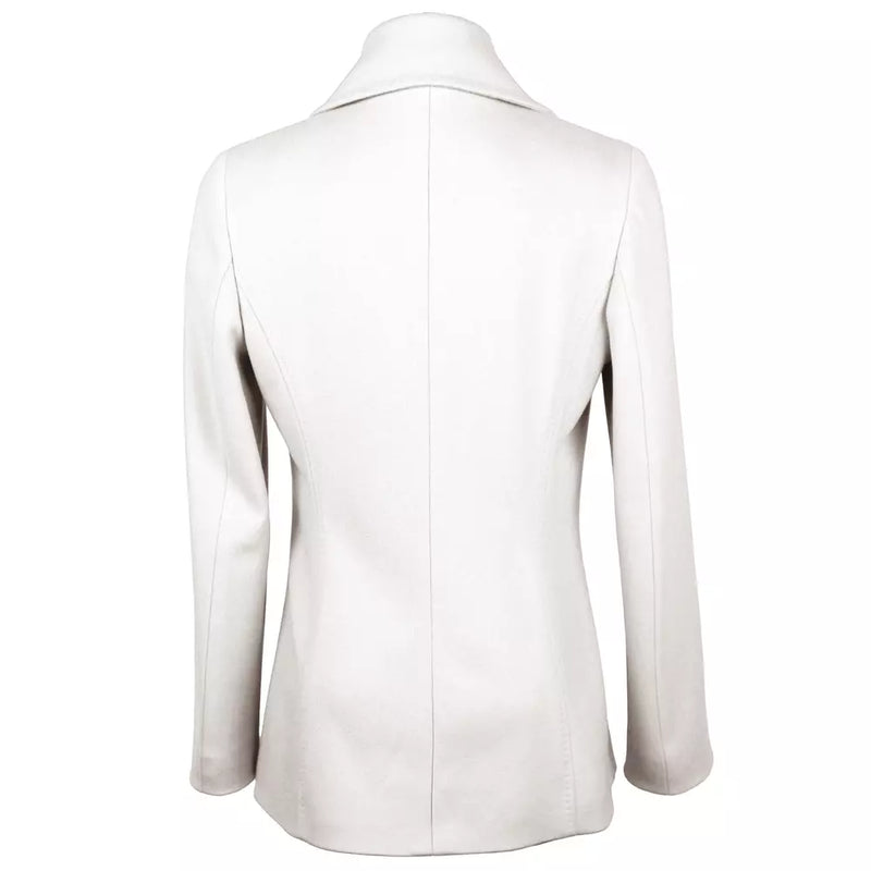 White Wool Vergine Jackets & Coat