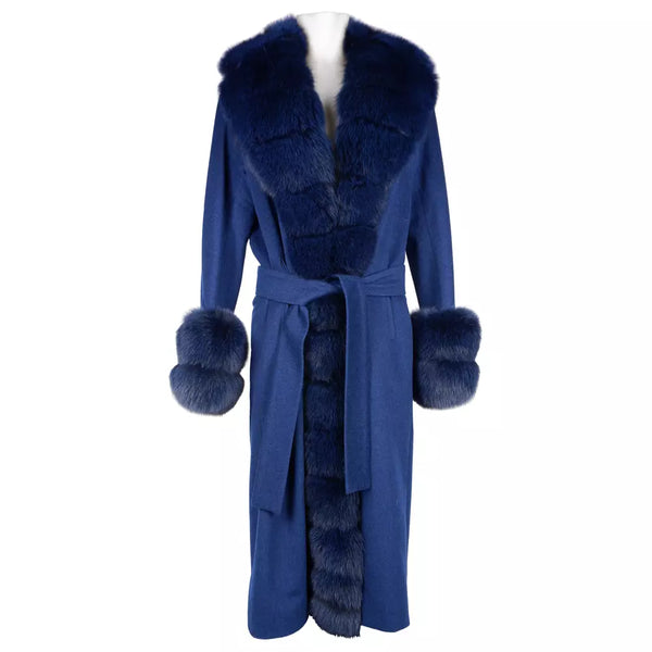 Blue Wool Vergine Jackets & Coat