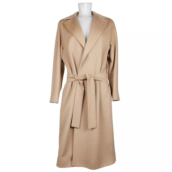 Beige Wool Vergine Jackets & Coat