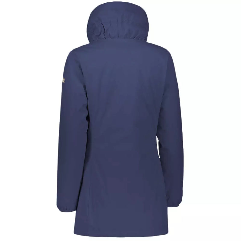 Blue Polyamide Jackets & Coat