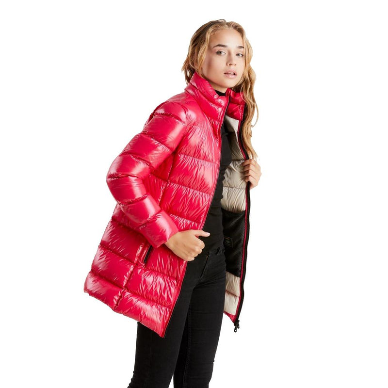 Fuchsia Nylon Jackets & Coat