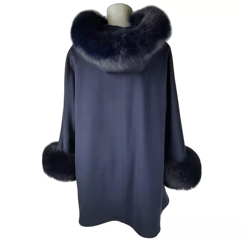 Blue Wool Vergine Jackets & Coat