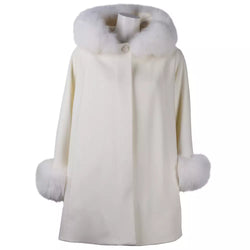 White Wool Vergine Jackets & Coat