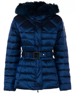 Blue Polyamide Jackets & Coat