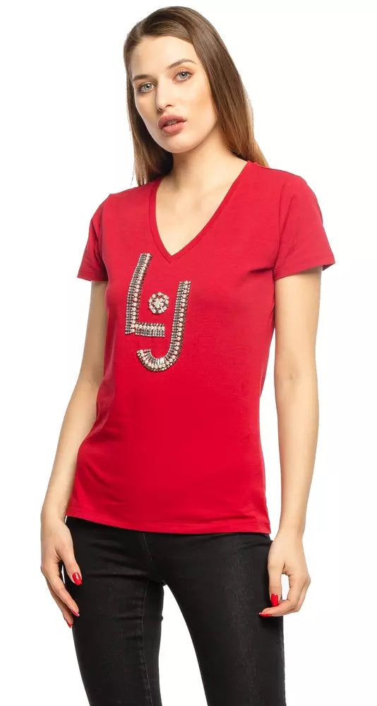 Red Cotton Tops & T-Shirt