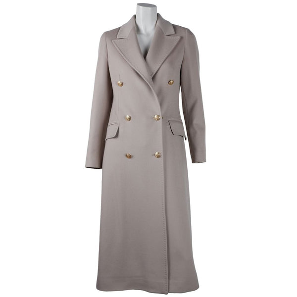 Beige Wool Vergine Jackets & Coat