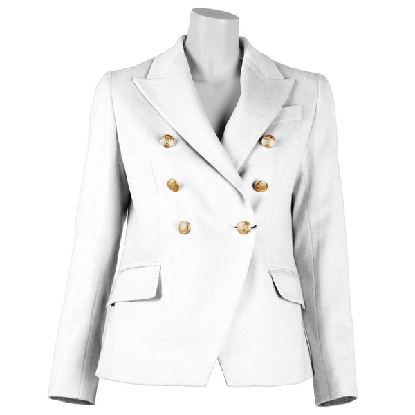 White Wool Vergine Jackets & Coat