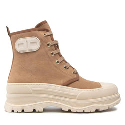 Beige Canvas Boot