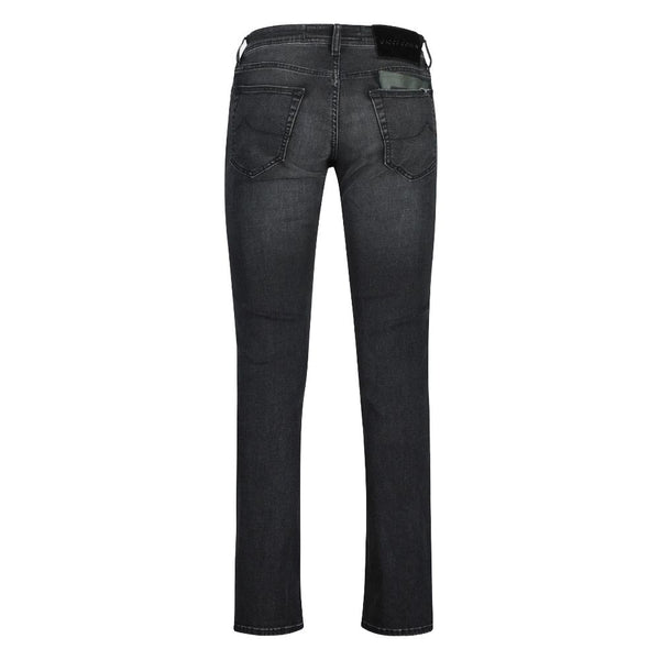 Black Cotton Jeans & Pant