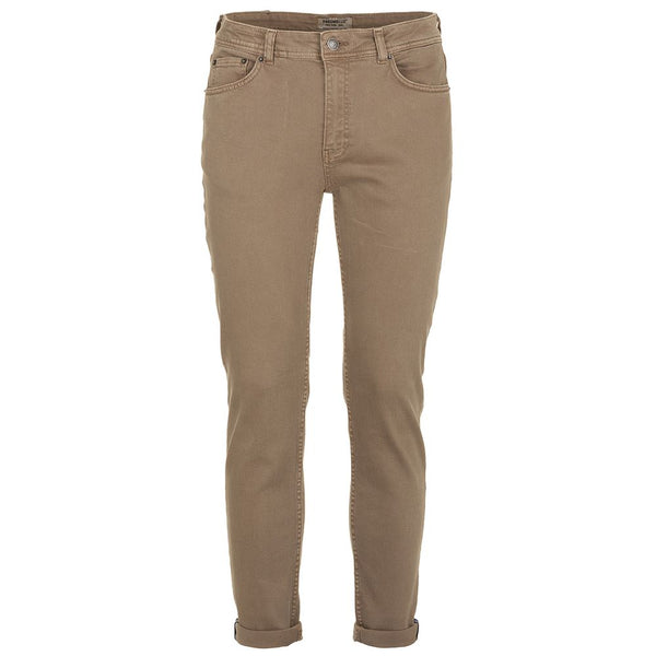 Brown Cotton Jeans & Pant