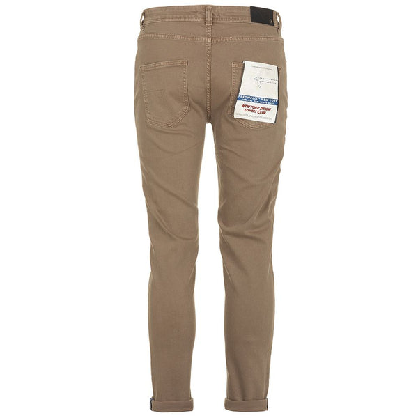 Brown Cotton Jeans & Pant