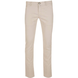 Beige Cotton Jeans & Pant