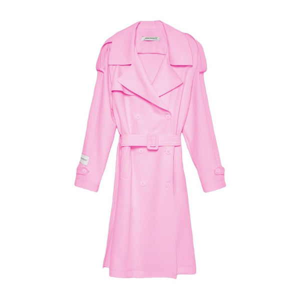 Pink Polyester Jackets & Coat