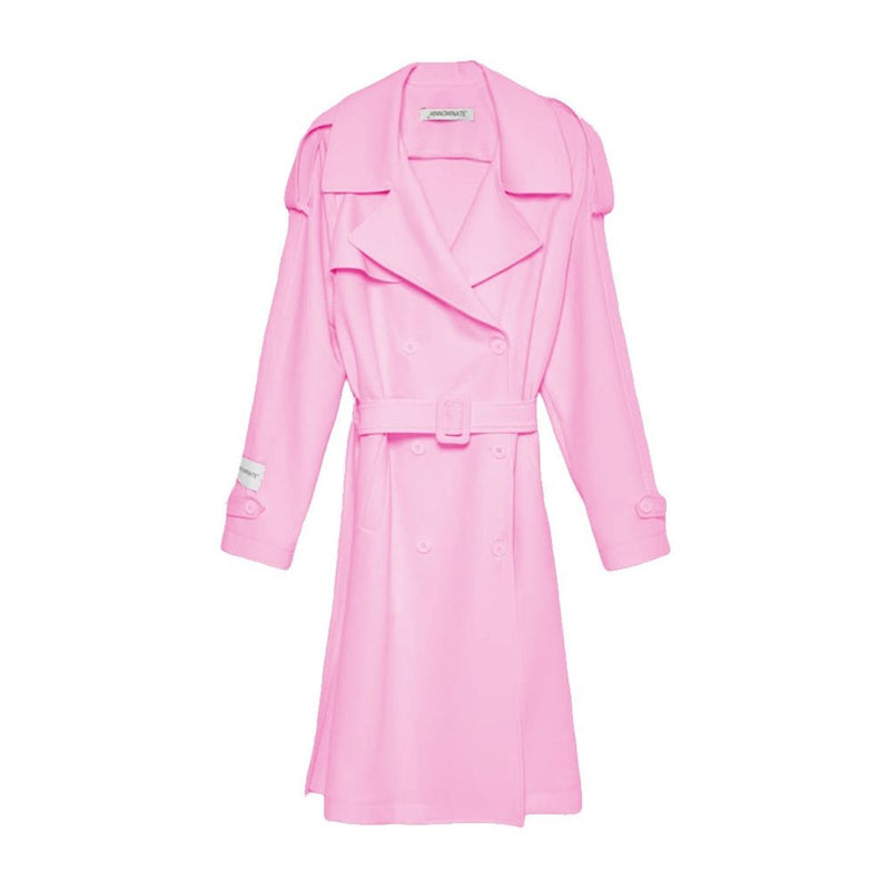 Pink Polyester Jackets & Coat