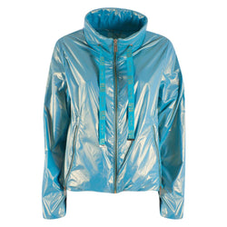 Light Blue Nylon Jackets & Coat