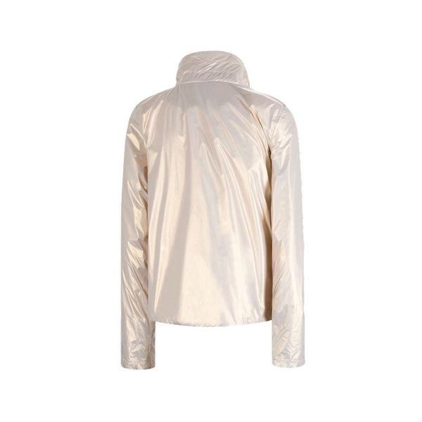 Beige Nylon Jackets & Coat