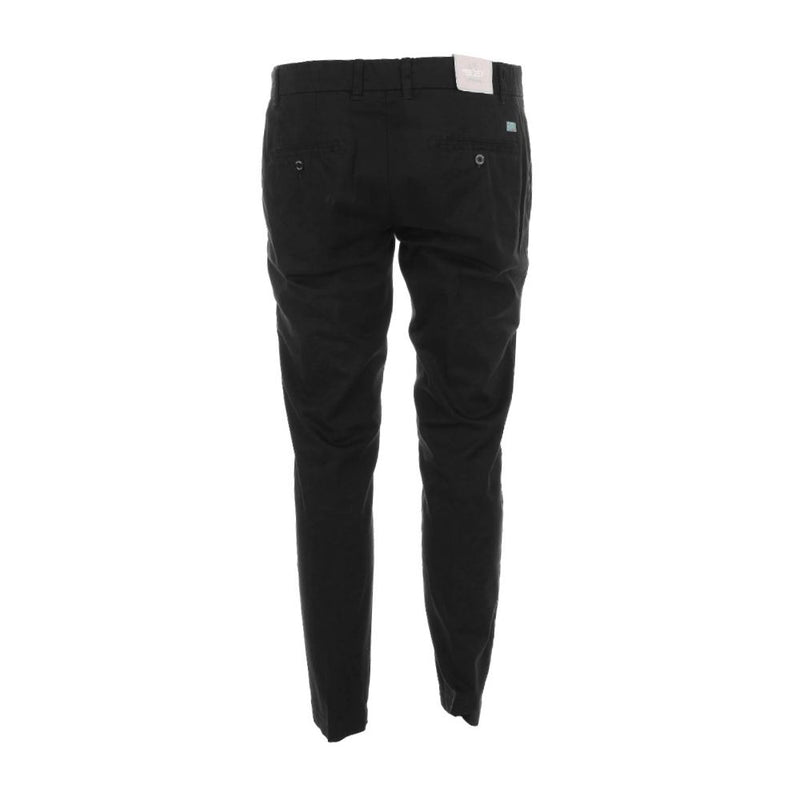 Black Cotton Jeans & Pant