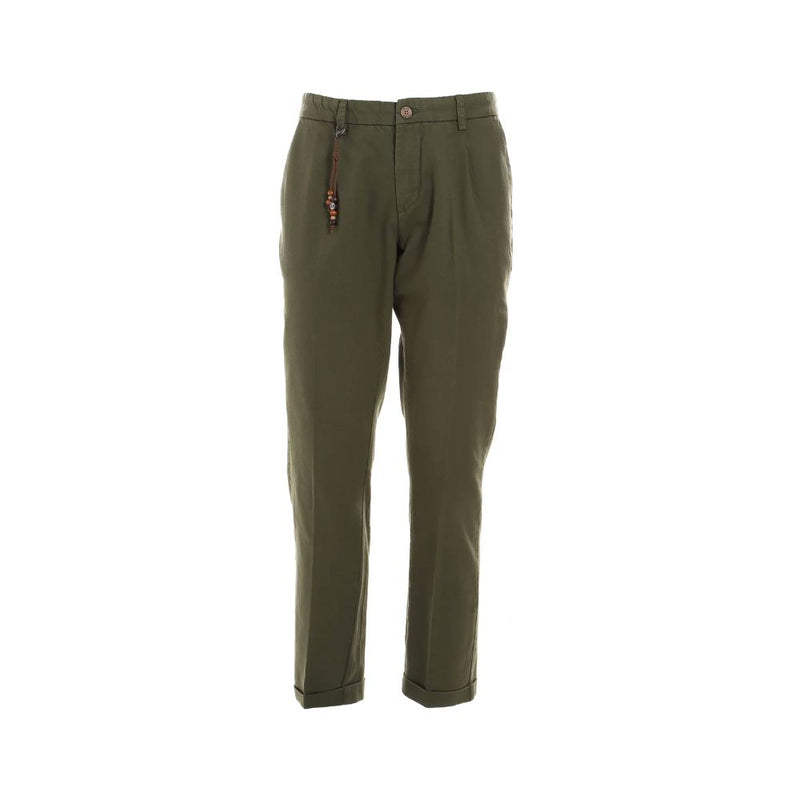 Green Cotton Jeans & Pant