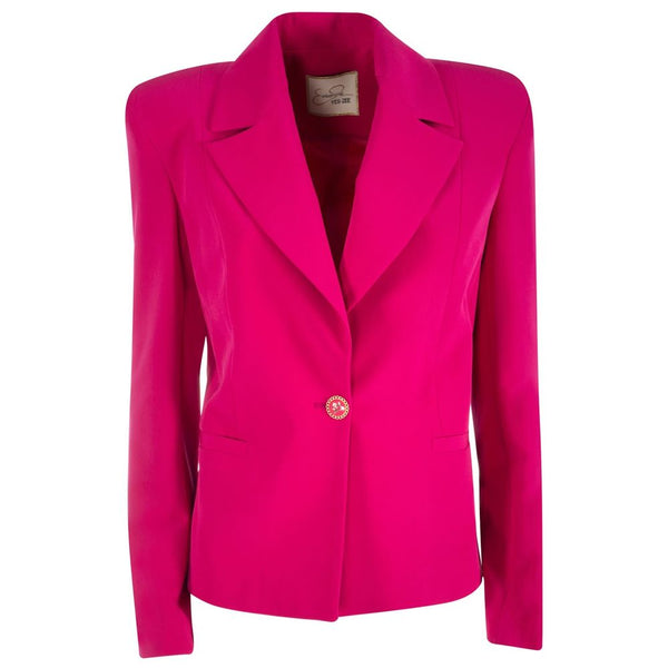 Fuchsia Polyester Suits & Blazer