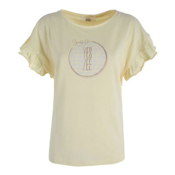 Yellow Cotton Tops & T-Shirt