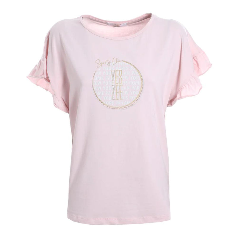 Pink Cotton Tops & T-Shirt