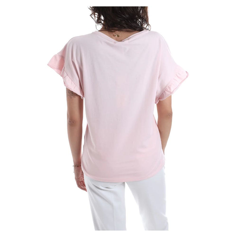 Pink Cotton Tops & T-Shirt