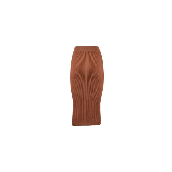 Brown Viscose Skirt