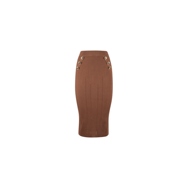 Brown Viscose Skirt